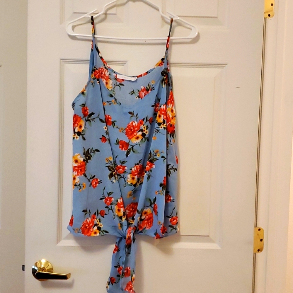 Printed floral tank top